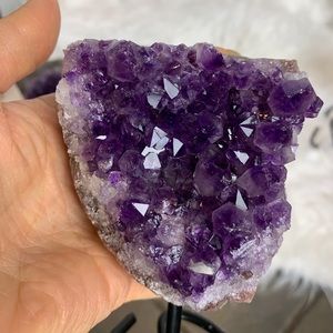 Beautiful Large Amethyst Crystals with Stand
